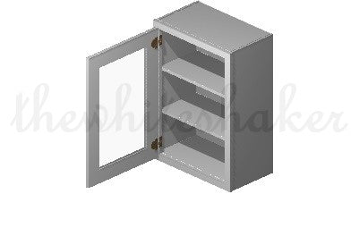 PG2130 - 21" Wide 30" High, Plain Glass Single Door