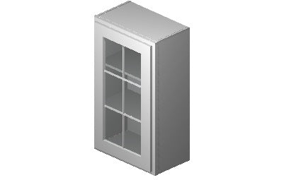 MD2136 - 21" Wide 36" High, Mullion Glass Single Door