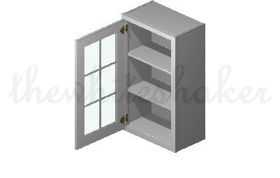 W2136 - 21" Wide 36" High, Single Door Wall Cabinet