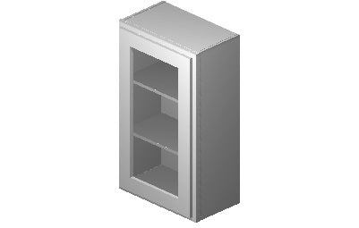 PG2136 - 21" Wide 36" High, Plain Glass Single Door