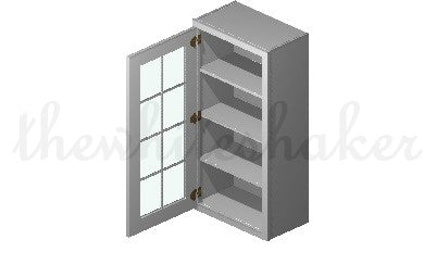 W2142 - 21" Wide 42" High, Single Door Wall Cabinet