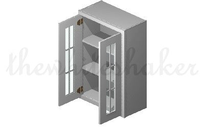 W2436 - 24" Wide 36" High, Double Door Wall Cabinet