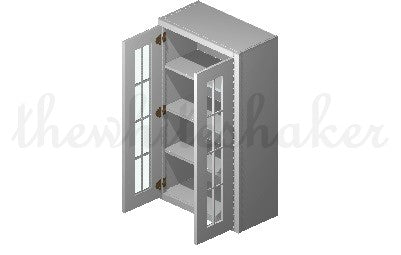 W2442 - 24" Wide 42" High, Double Door Wall Cabinet