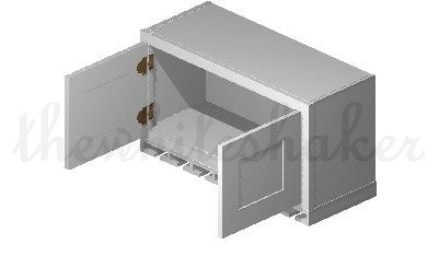 W3015 - 30" Wide 15" High, Bridge Wall Cabinet