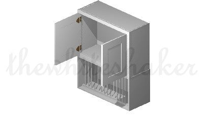 W3021 - 30" Wide 21" High, Bridge Wall Cabinet