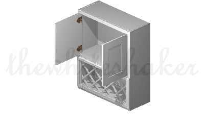 W3021 - 30" Wide 21" High, Bridge Wall Cabinet