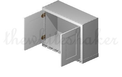 W3021 - 30" Wide 21" High, Bridge Wall Cabinet