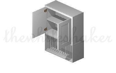 W3024 - 30" Wide 24" High, Bridge Wall Cabinet