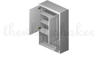 W3030 - 30" Wide 30" High, Double Door Wall Cabinet