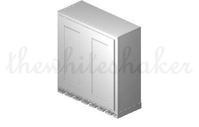 W3030 - 30" Wide 30" High, Double Door Wall Cabinet