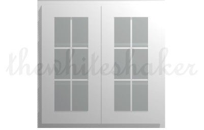 MD3030 - 30" Wide 30" High, Mullion Glass Double Doors