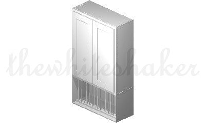 W3036 - 30" Wide 36" High, Double Door Wall Cabinet