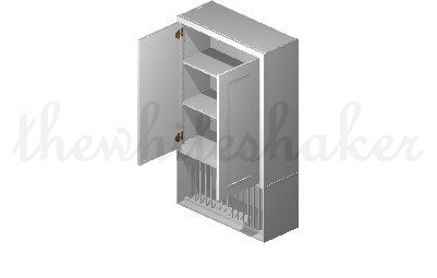 W3036 - 30" Wide 36" High, Double Door Wall Cabinet