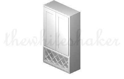 W3036 - 30" Wide 36" High, Double Door Wall Cabinet