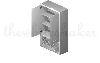 W3036 - 30" Wide 36" High, Double Door Wall Cabinet