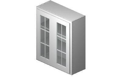 MD3036 - 30" Wide 36" High, Mullion Glass Double Doors