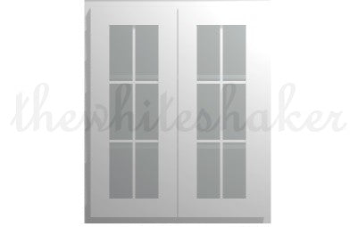 MD3036 - 30" Wide 36" High, Mullion Glass Double Doors