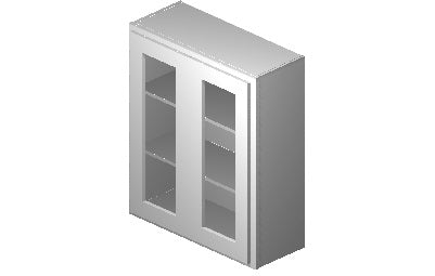 PG3036 - 30" Wide 36" High, Plain Glass Double Doors