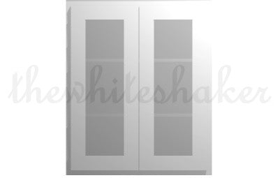 PG3036 - 30" Wide 36" High, Plain Glass Double Doors