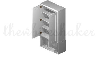 W3042 - 30" Wide 42" High, Double Door Wall Cabinet