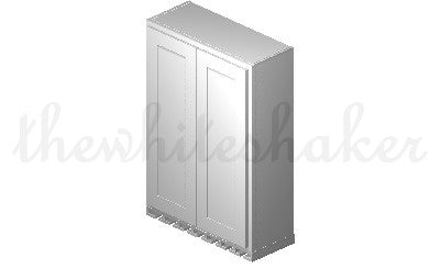 W3042 - 30" Wide 42" High, Double Door Wall Cabinet