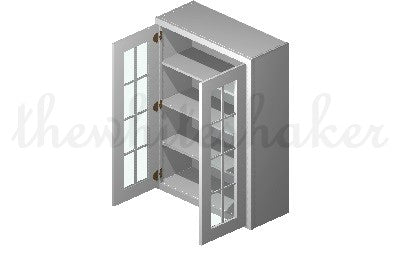 W3042 - 30" Wide 42" High, Double Door Wall Cabinet