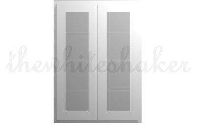 PG3042 - 30" Wide 42" High, Plain Glass Double Doors