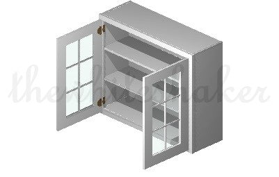 W3630 - 36" Wide 30" High, Double Door Wall Cabinet