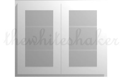 PG3630 - 36" Wide 30" High, Plain Glass Double Doors