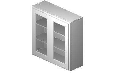 PG3636 - 36" Wide 36" High, Plain Glass Double Doors