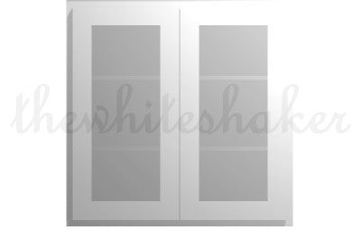 PG3636 - 36" Wide 36" High, Plain Glass Double Doors