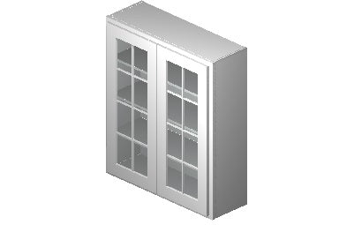 MD3642 - 36" Wide 42" High, Mullion Glass Double Doors