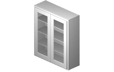 PG3642 - 36" Wide 42" High, Plain Glass Double Doors