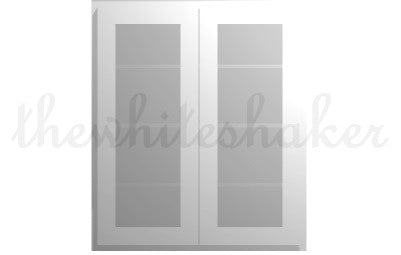 PG3642 - 36" Wide 42" High, Plain Glass Double Doors